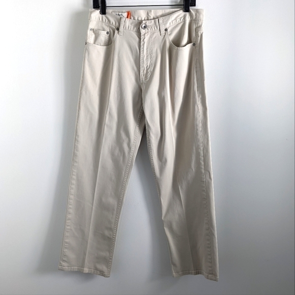 MEN'S Faconnable Modele F40 Khaki Pants 33R - Picture 1 of 11